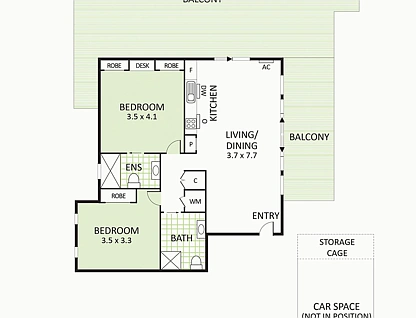202/462 Hawthorn Road, Caulfield South, Bayside, 2 Kuwarto, 2 Banyo, Apartment
