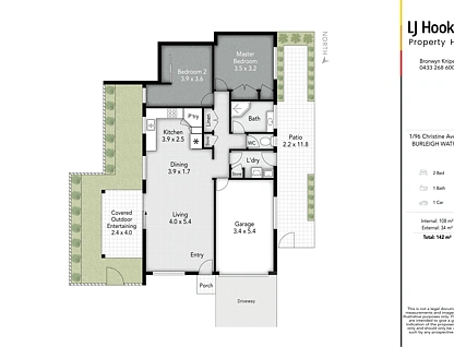 1/96 Christine Avenue, Burleigh Waters, Gold Coast, 2 Kuwarto, 1 Banyo, Apartment