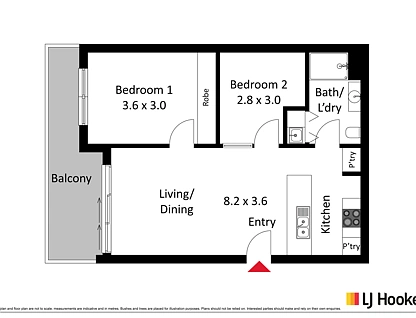 58/26 Marie Little Crescent, Denman Prospect, Molonglo Valley District, 2 રૂમ, 1 બાથરૂમ, Apartment