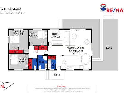 26B Hill Street, Warkworth, Rodney, 3房, 1浴, 独立屋
