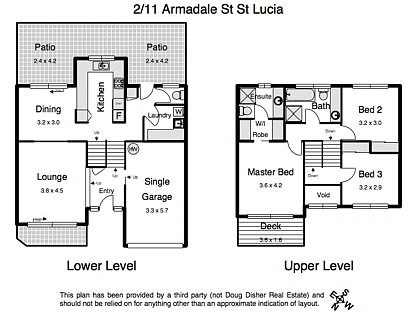 2/11 Armadale Street, St Lucia, Brisbane Western Region, 3 habitaciones, 2 baños, Townhouse