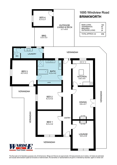 1695 Windview Road, Brinkworth, SA 5464, 4房, 1浴, Lifestyle Property