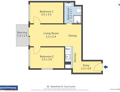 202/85 Wakefield Street, Auckland Central, Auckland City, 2房, 1浴, 整租公寓