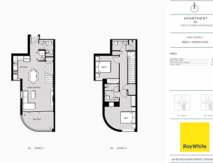 105/86 Atchison Street, Crows Nest, Lower North Shore, 2 phòng ngủ, 3 phòng tắm, Apartment