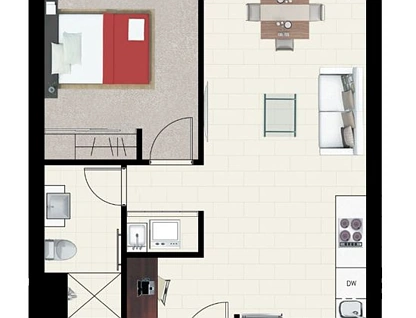 1106 338 Water Street, Fortitude Valley, Brisbane - Inner City Region, 1 phòng ngủ, 1 phòng tắm, Apartment