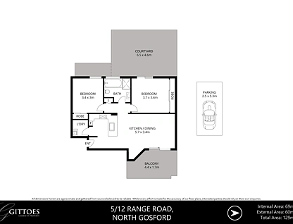 5/12 Range Road, North Gosford, Central Coast, 2 phòng ngủ, 1 phòng tắm, Unit