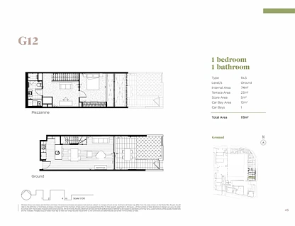 G12/1 Seymour Avenue, Shenton Park, Perth CBD, 1 habitaciones, 1 baños, Townhouse