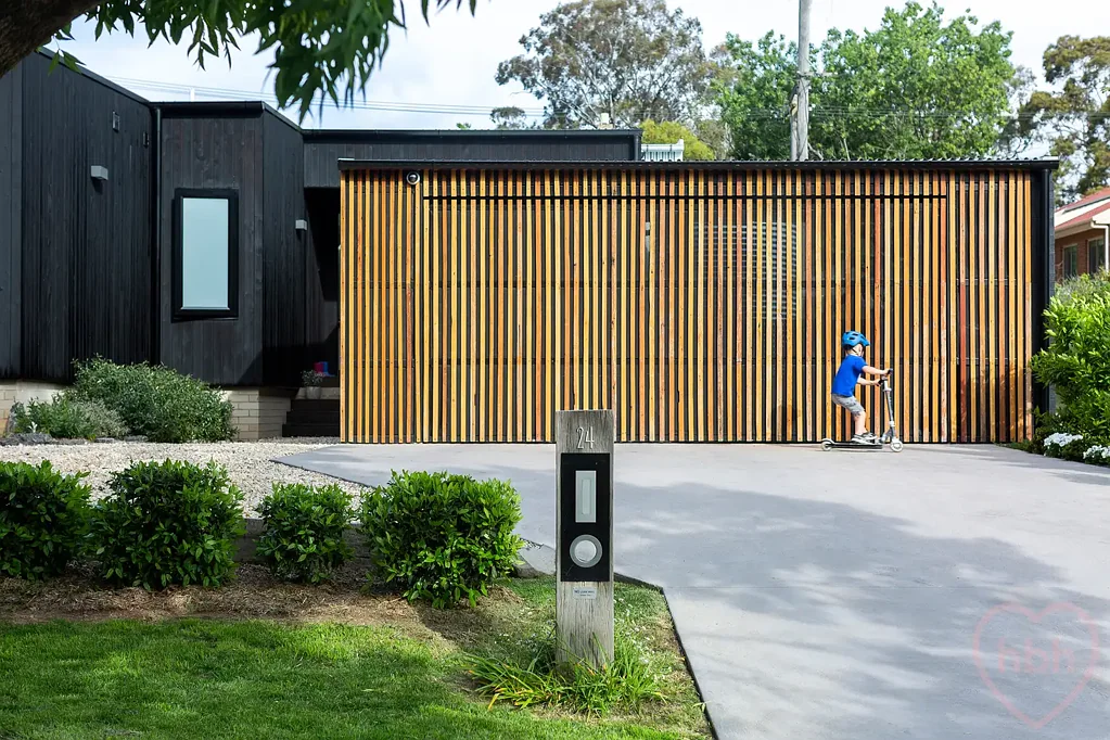 charred timber house