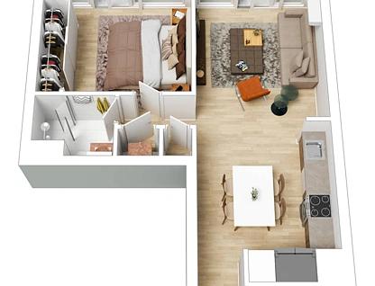2108/50 Albert Road, South Melbourne, Melbourne CBD, 1 phòng ngủ, 1 phòng tắm, Apartment