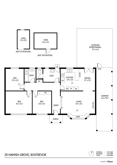 25 Hamish Grove, Rostrevor, SA 5073, 3房, 1浴, House
