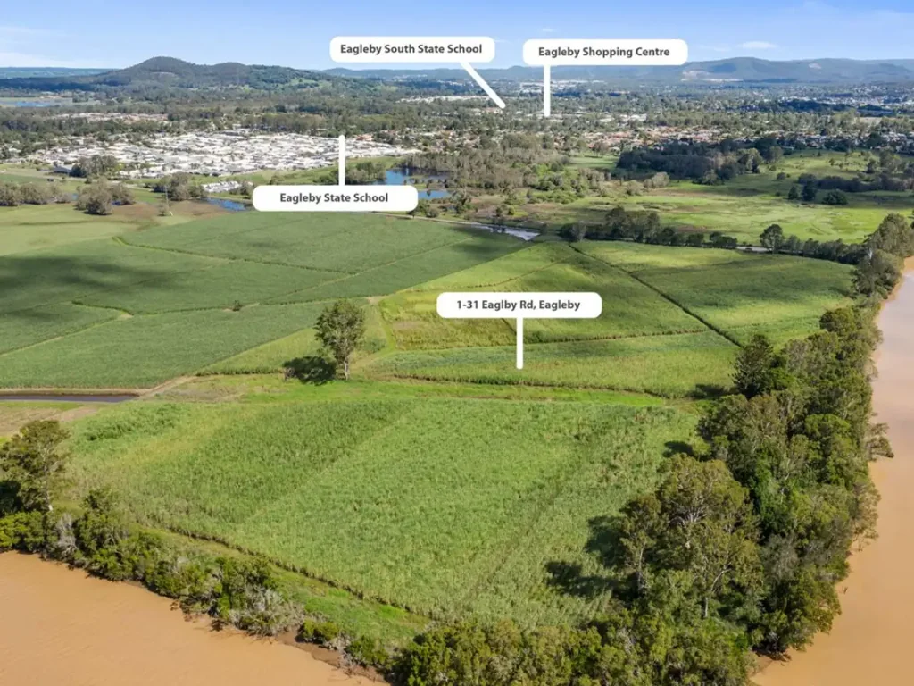 Eagleby 30.59英亩临河土地 农田环绕 自然静谧 开发潜力 Farmland Situated Directly on Riverfront