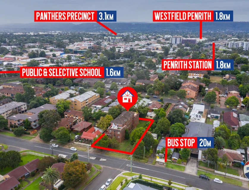 6/37-39 KING STREET, Penrith, Outer Western Sydney, 2 રૂમ, 1 બાથરૂમ, Unit