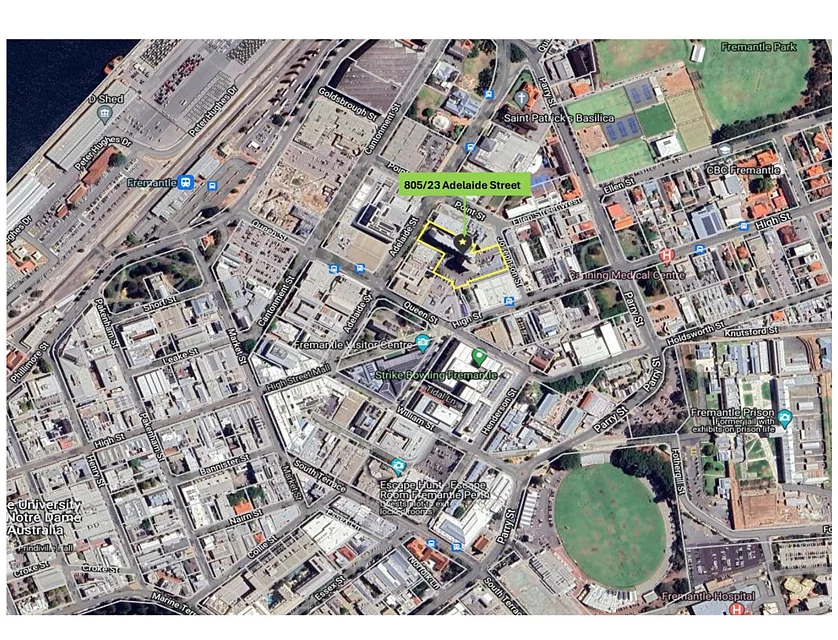 805/23 Adelaide Street, Fremantle, South West Perth, 1 રૂમ, 1 બાથરૂમ, Apartment