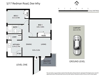 5/17 Redman Road, Dee Why, NSW 2099, 2房, 1浴, 公寓