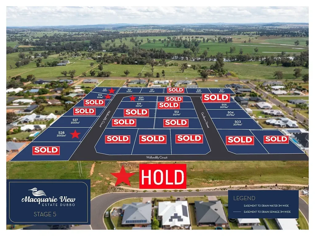 Dubbo Be Quick to Secure A Lot In The Final Stage of Macquarie View Estate - 
Stage 5 - Now Registered & Ready to Build On!