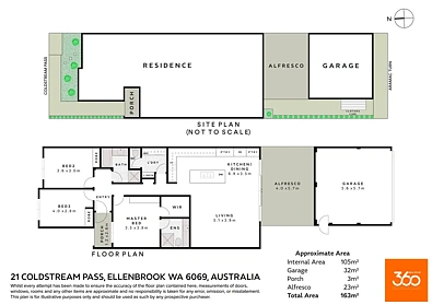 ਮੰਜ਼ਿਲ ਦੀ ਯੋਜਨਾ - 21 Coldstream Pass, Ellenbrook, WA 6069