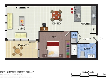 1327/15 Bowes Street, Phillip, ACT 2606, 1 침실, 1 욕실, Apartment