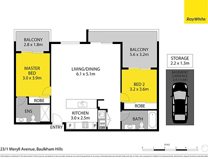123/1 Meryll Avenue, Baulkham Hills, The Hills, 2 રૂમ, 2 બાથરૂમ, Apartment