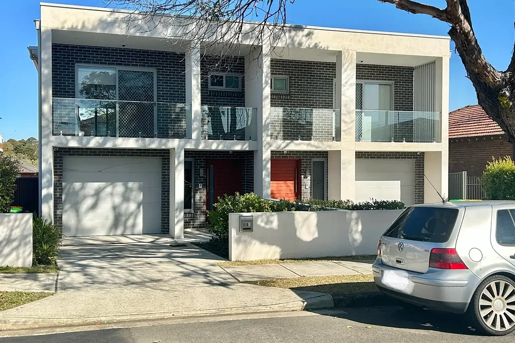 Contemporary design duplex promises ease of living