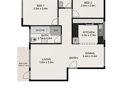 3/25 Stoddart Street, Roselands, South Western Suburbs, 2 कमरे, 1 बाथरूम, Apartment