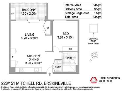 228/151 Mitchell Road, Erskineville, Inner West, 1 कमरे, 1 बाथरूम, Apartment