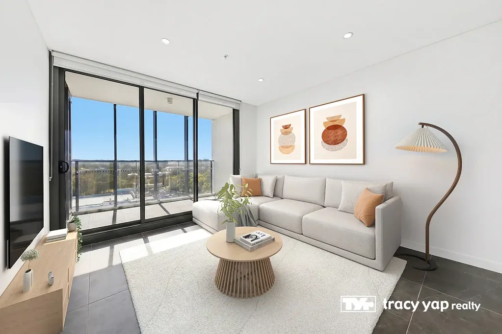Macquarie Park 1房 北向景观壮丽 开放式起居阳台 现代厨房便利 直达商场中心 游泳池健身中心 Direct Shopping Centre Access & North Facing with Spectacular Views