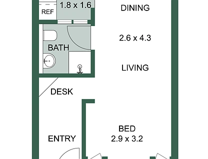 57/2-4 Greenknowe Avenue, Elizabeth Bay, Sydney CBD, 0 Kuwarto, 1 Banyo, Apartment