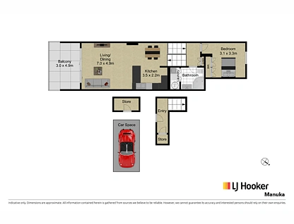 26/45 Blackall Street, Barton, Inner South, 1 침실, 1 욕실, Apartment