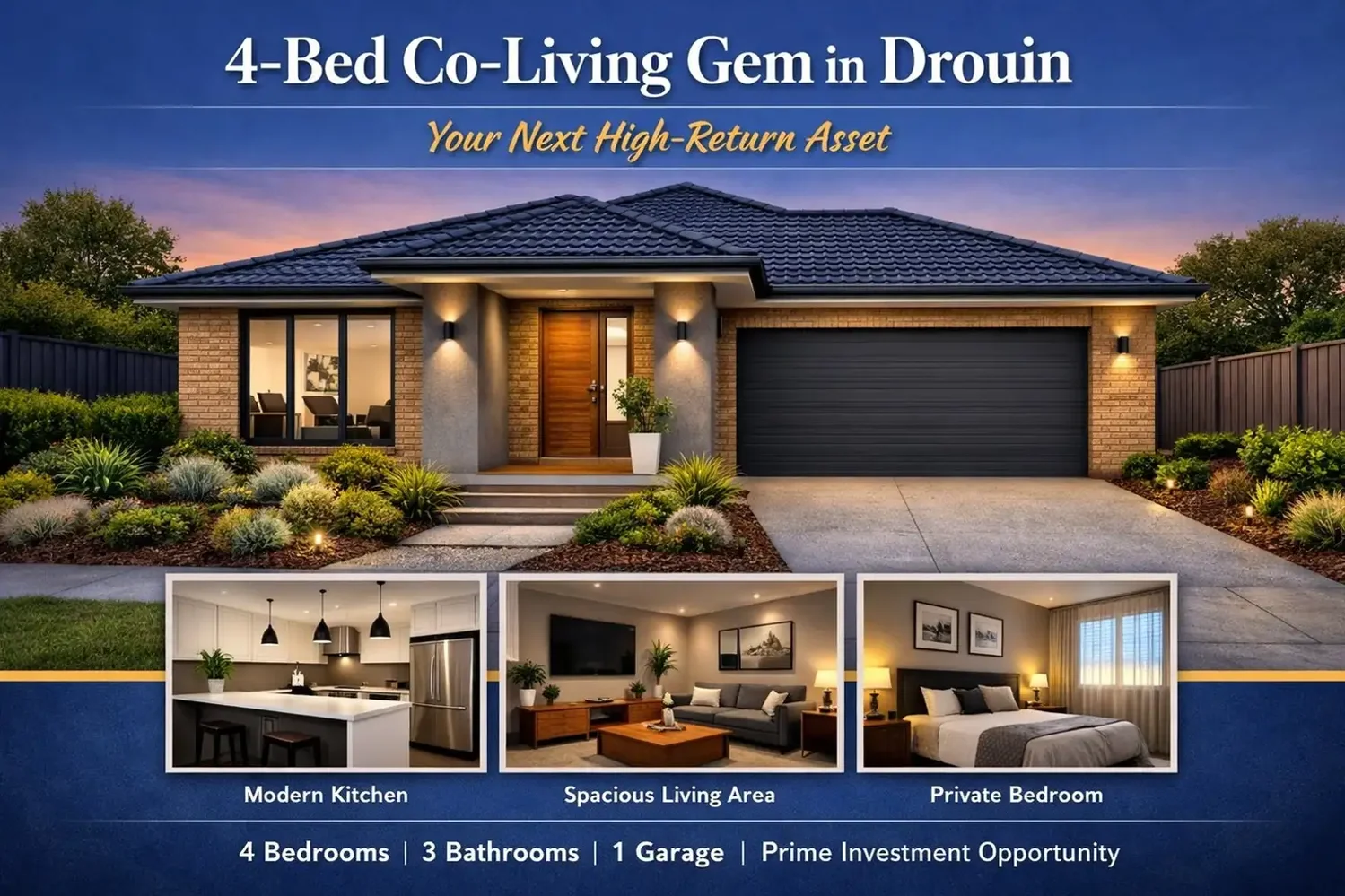 地址保密, Drouin, VIC 3818, 4房, 3浴, House