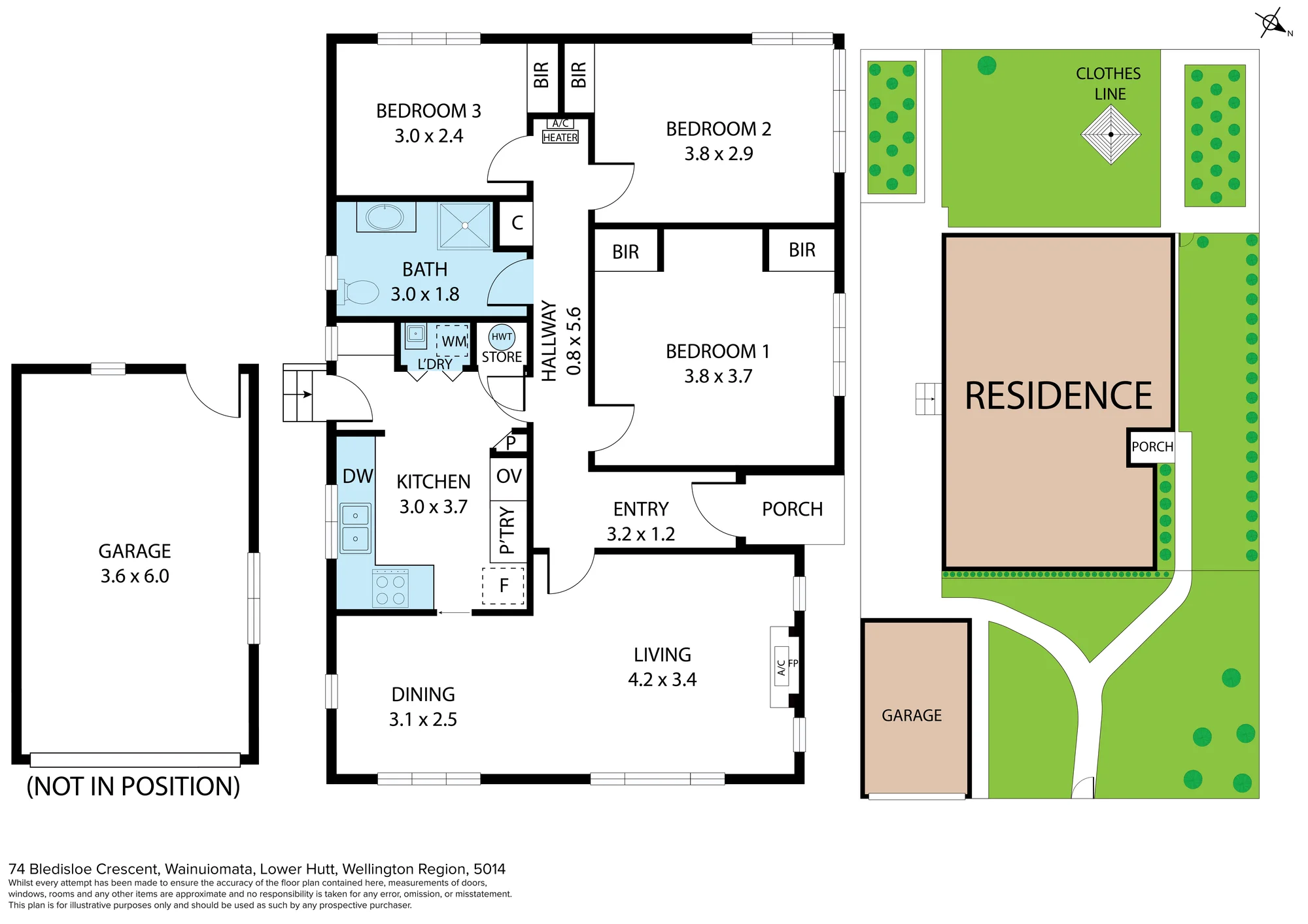 74 Bledisloe Crescent, Wainuiomata, Lower Hutt, Wellington, 3 Schlafzimmer, 1 Badezimmer, House