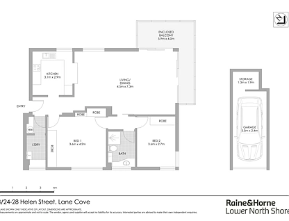 8/24-28 Helen Street, Lane Cove, Lower North Shore, 2房, 1浴, Apartment