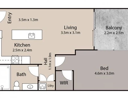 13109/5 The Darling Avenue, Broadbeach, Gold Coast, 1 રૂમ, 1 બાથરૂમ, Apartment