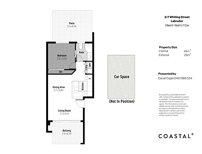 3/7 Whiting Street, Labrador, Gold Coast, 1房, 1浴, Apartment