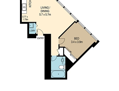 3405/501B Adelaide Street, Brisbane City, Brisbane - Inner City Region, 1 Schlafzimmer, 1 Badezimmer, Unit