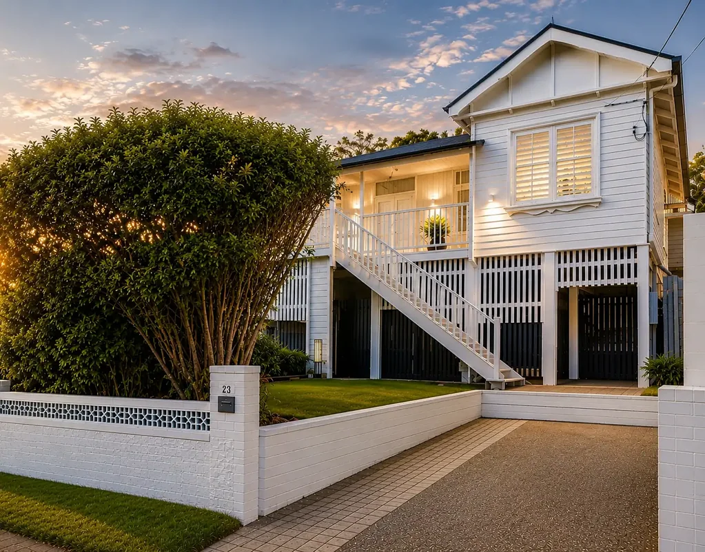 East Brisbane 3غرفة نوم A Rare Elevated Character Residence with Sweeping City Views