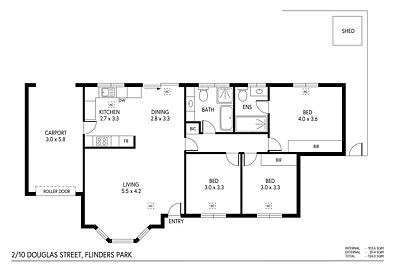 2/10 Douglas Street, Flinders Park, SA 5025, 3 slaapkamers, 2 badkamers, House
