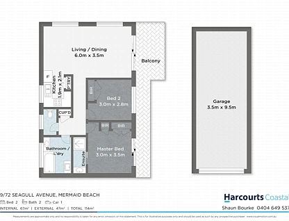 9/72 Seagull Avenue, Mermaid Beach, Gold Coast, 2 Schlafzimmer, 2 Badezimmer, Apartment