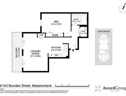 34/143 Bowden Street, Meadowbank, Upper North Shore, 1 રૂમ, 1 બાથરૂમ, Apartment