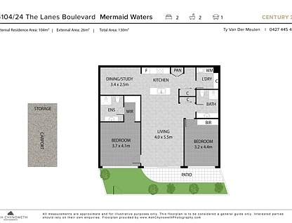 4104/24 The Lanes Boulevard, Mermaid Waters, Gold Coast, 2 Bedrooms, 2 Bathrooms, Apartment