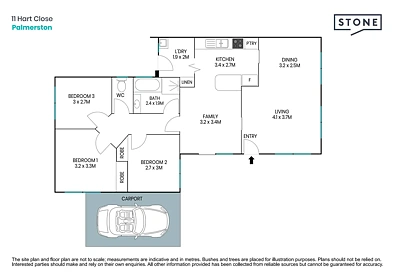 फ्लोर प्लान - 11 Hart Close, Palmerston, ACT 2913