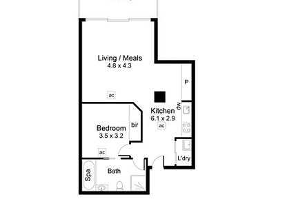 1501/96 North Terrace, Adelaide, Adelaide CBD, 1 ห้องนอน, 1 ห้องน้ำ, Apartment
