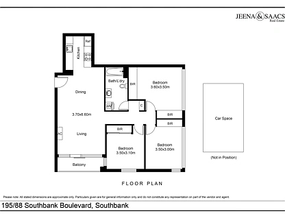 195/88 Southbank Boulevard, Southbank, Melbourne CBD, 3 habitaciones, 1 baños, Apartment