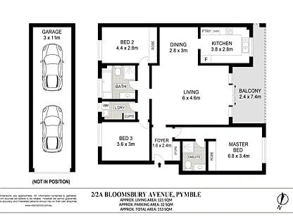 2/2a Bloomsbury Avenue, Pymble, Upper North Shore, 3 rūma, 2 rūma horoi, Apartment
