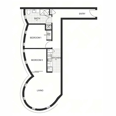 202/300 Young Street, Fitzroy, VIC 3065, 2 habitaciones, 1 baños, Apartment