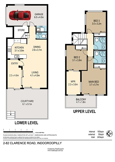 2/82 Clarence Road, Indooroopilly, QLD 4068, 3 slaapkamers, 2 badkamers, Townhouse