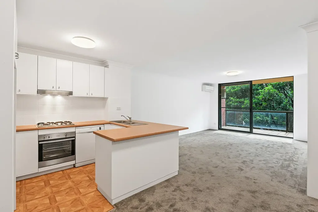 Privately positioned apartment with updated interiors
