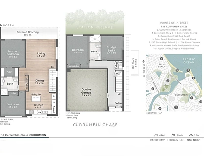 16 Currumbin Chase, Currumbin, Gold Coast, 4 રૂમ, 2 બાથરૂમ, Townhouse