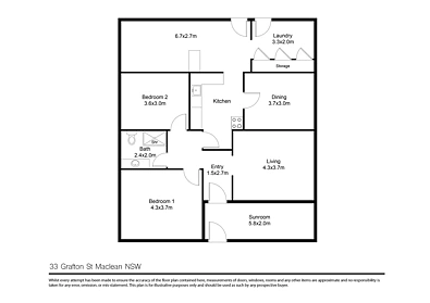 33 Grafton Street, Maclean, NSW 2463, 2 Schlafzimmer, 1 Badezimmer, House