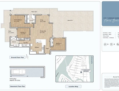 1/5-7 Cronin Avenue, Main Beach, Gold Coast, 3部屋, 2バスルーム, Apartment