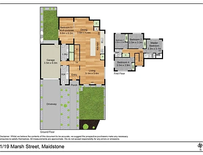 1/19 Marsh St, Maidstone, VIC 3012, 5 غرف, 2 حمامات, Townhouse